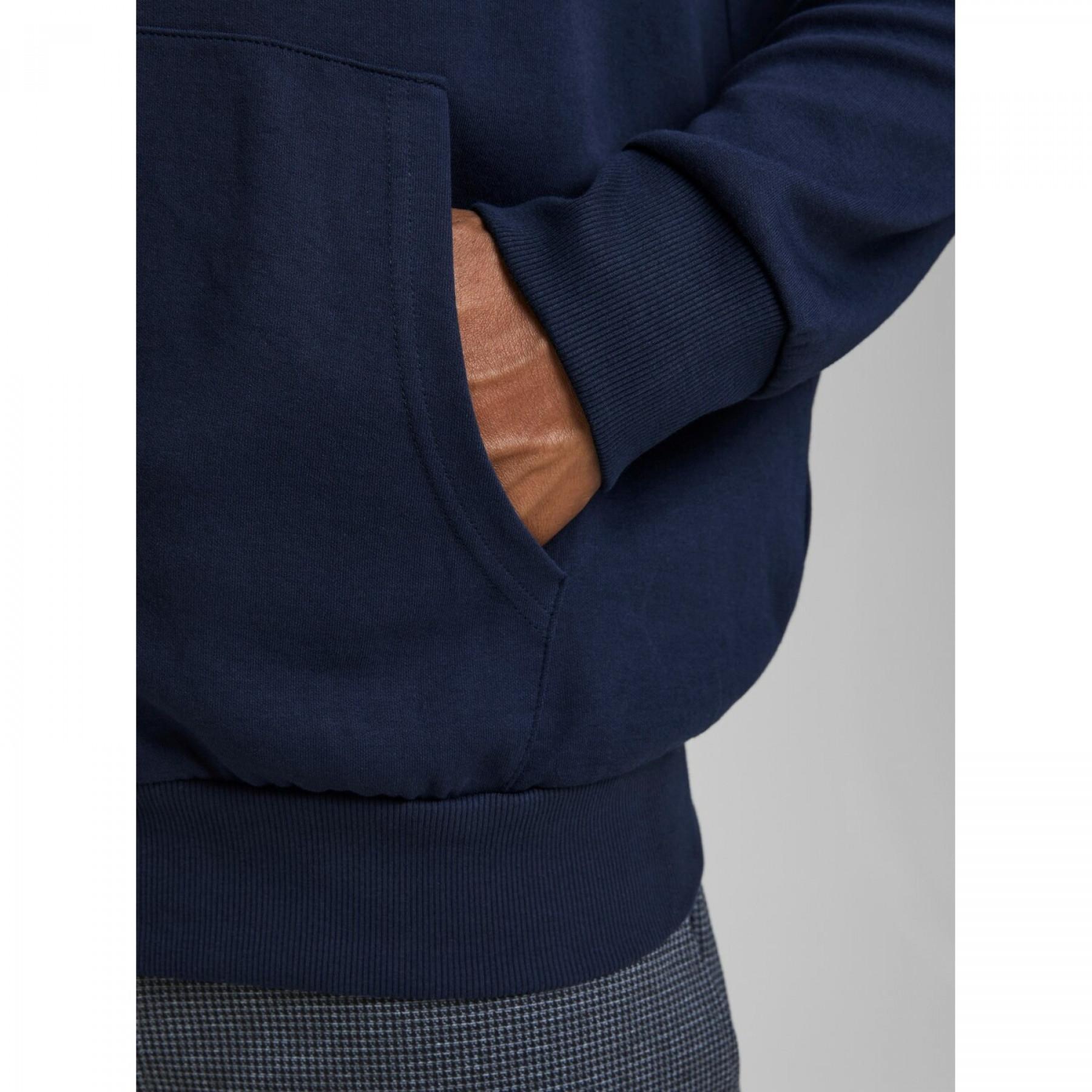 Sweatshirt zippé à capuche grande taille Jack & Jones Basic Bleu