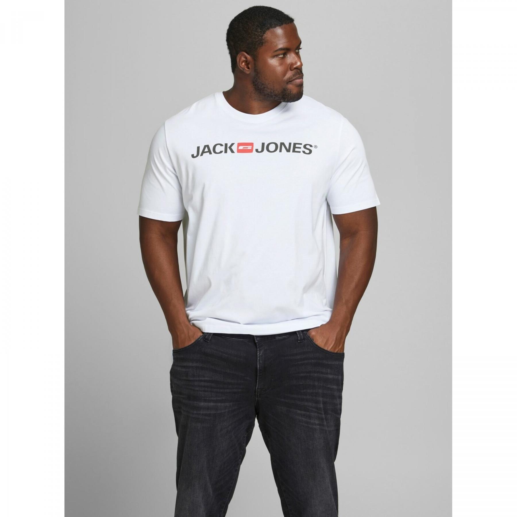 T-shirt grande taille Jack & Jones col ras-du-cou ecorp logo