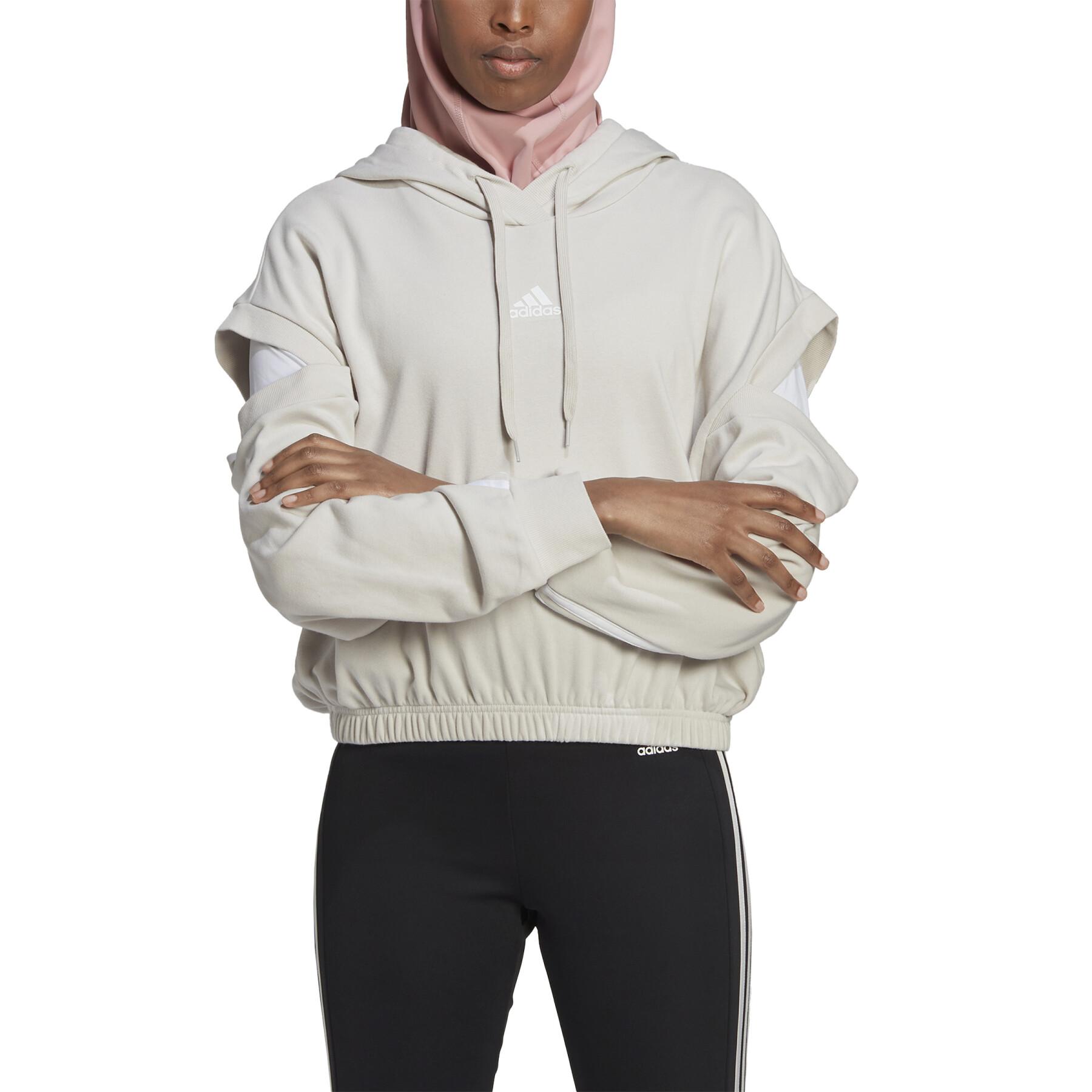 Sweatshirt 3 bandes avec détails découpés femme adidas Hyperglam