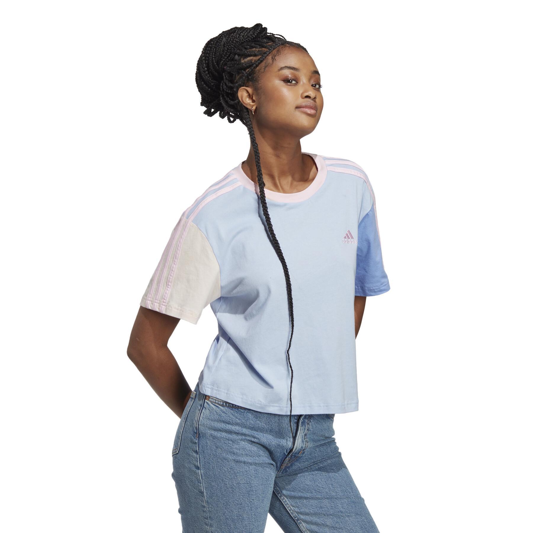 T-shirt crop femme adidas Essentials 3-Stripes