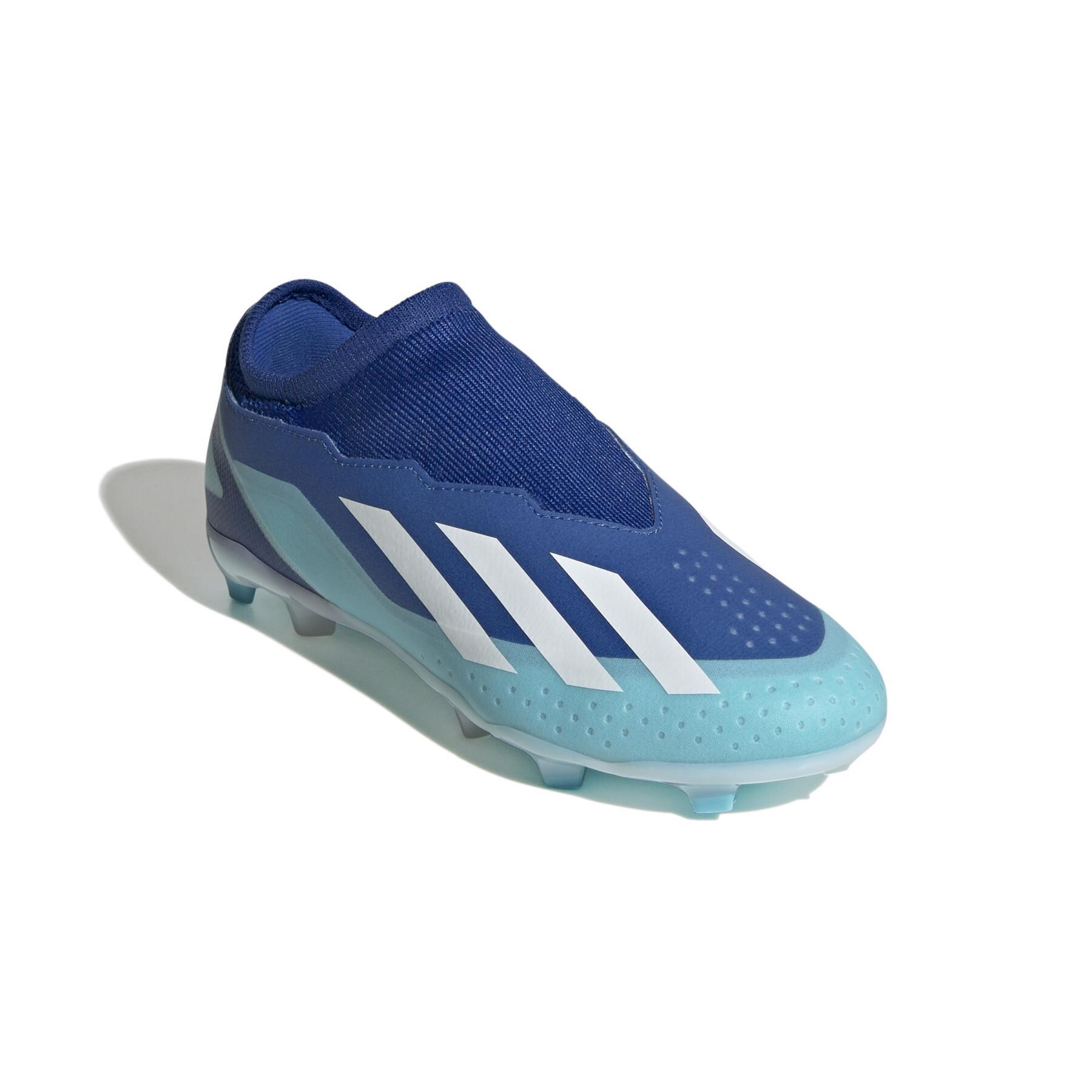 Chaussures de football sans lacets enfant adidas X Crazyfast.3 FG - Marinerush Pack