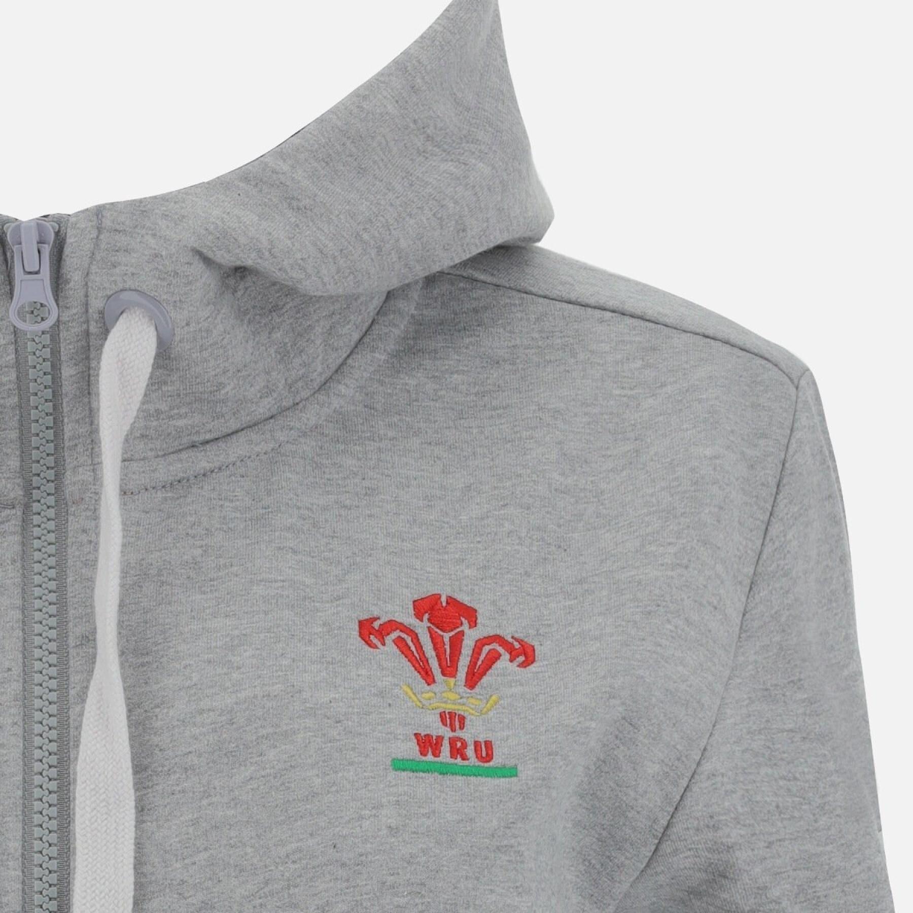 Sweatshirt à capuche full zip femme Pays de Galles Rugby XV Merch CA LF