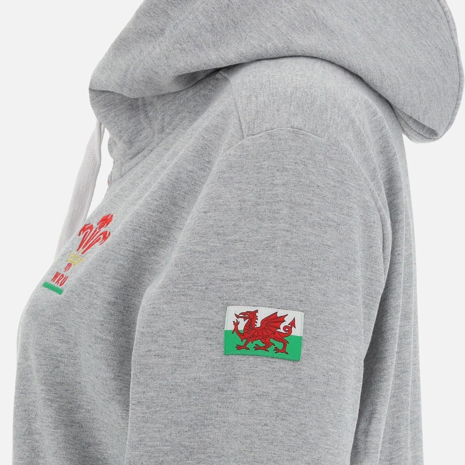 Sweatshirt à capuche full zip femme Pays de Galles Rugby XV Merch CA LF