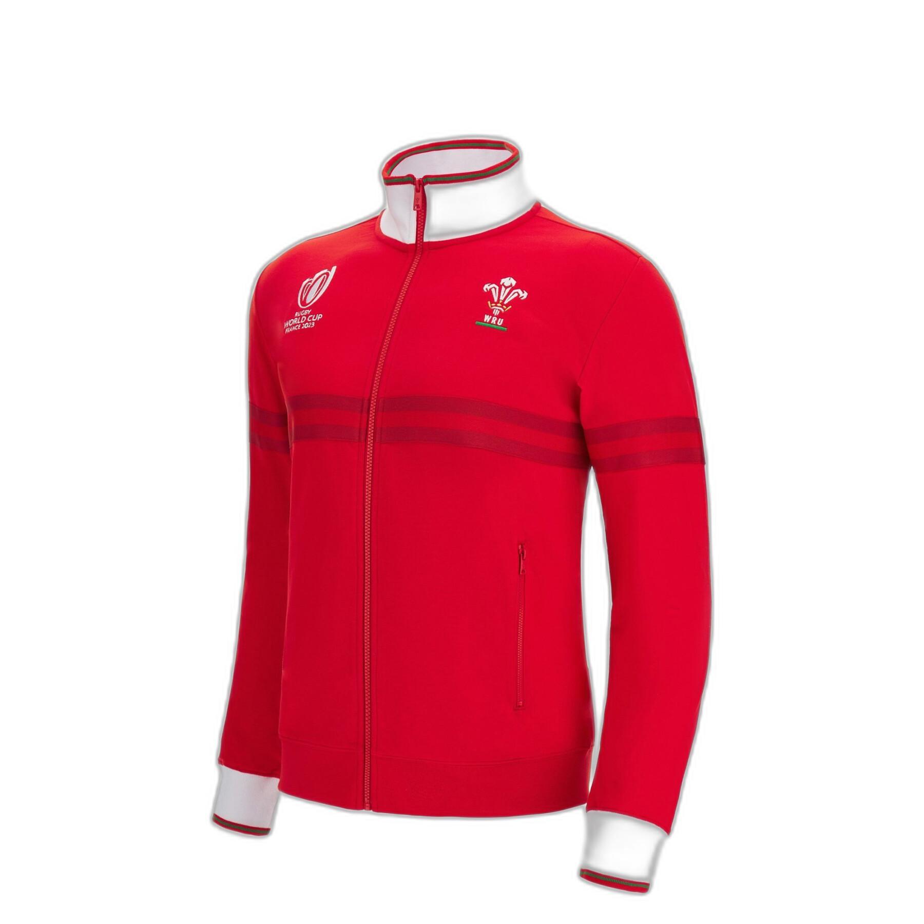 Sweatshirt col manteau full zip enfant Pays de Galles Rugby XV Merch RWC