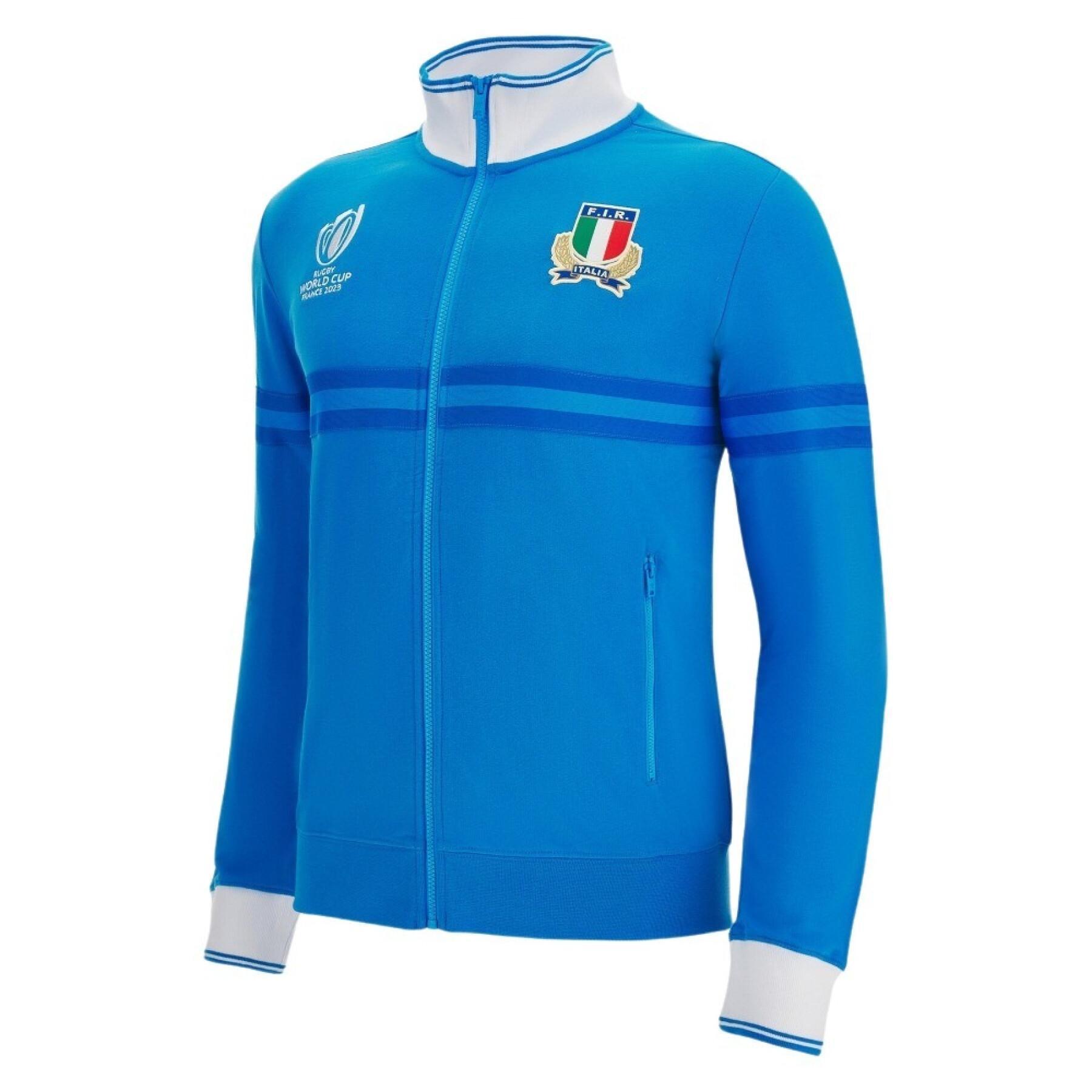 Sweatshirt zippé coton Italie Rugby Merch RWC Country 2023