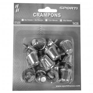 Crampons coniques Rugby Blister de 16 crampons alu/18 mm Sporti