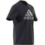 T-shirt graphique à badge de sport en aluminium liquide adidas