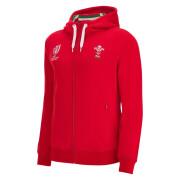 Sweatshirt à capuche zippé Pays de Galles Rugby XV Merch RWC Country. 2023