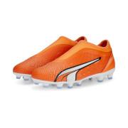 Chaussures de football sans lacets enfant Puma Ultra Match FG/AG